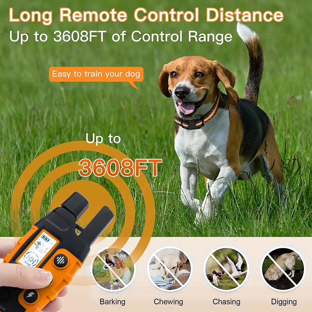 3300Ft Waterproof Dog Training Collar with Remote by HitMyNeed