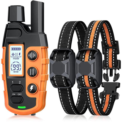 3300Ft Waterproof Dog Training Collar with Remote purple-for-2-dogs by HitMyNeed