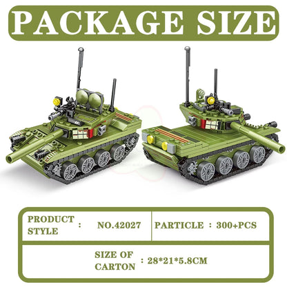 331pcs T-85 WW2 Tank & Soldier Building Block Set by HitMyNeed