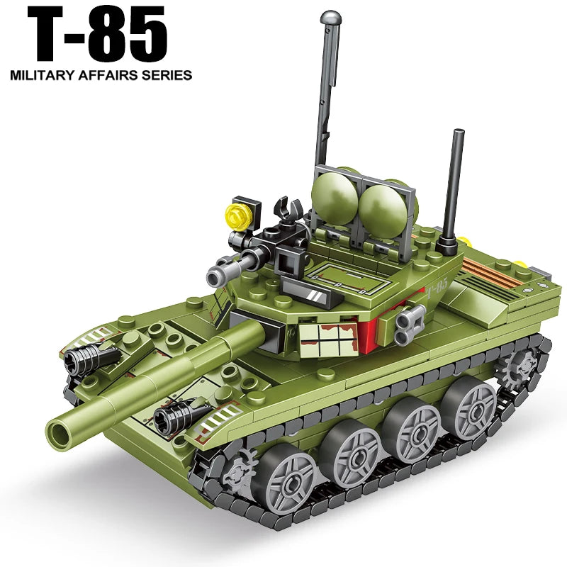 331pcs T-85 WW2 Tank & Soldier Building Block Set by HitMyNeed