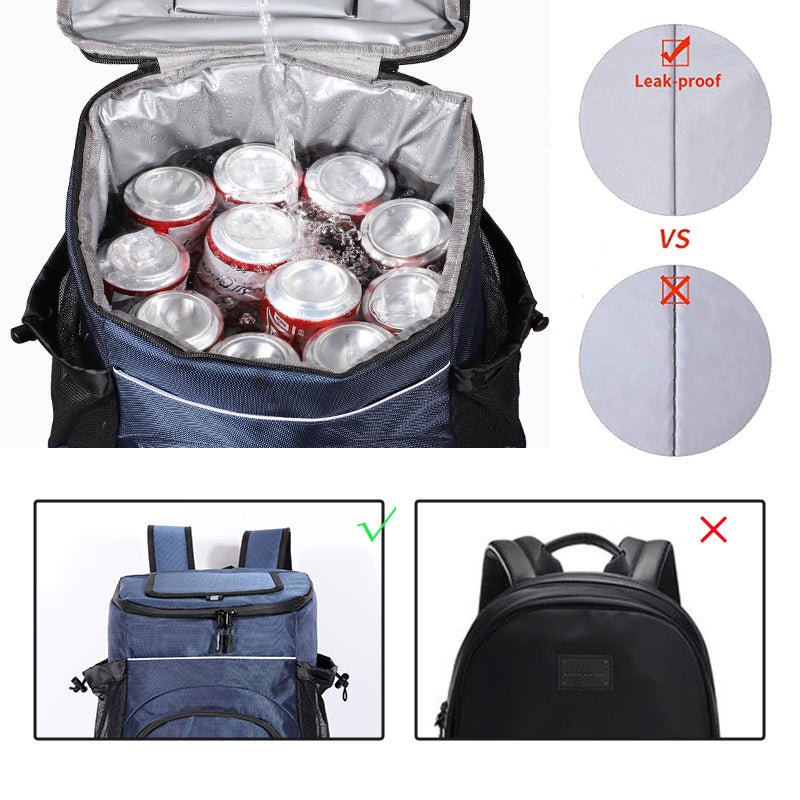 33L Insulated Cooler Backpack, Holds 36 Cans by HitMyNeed