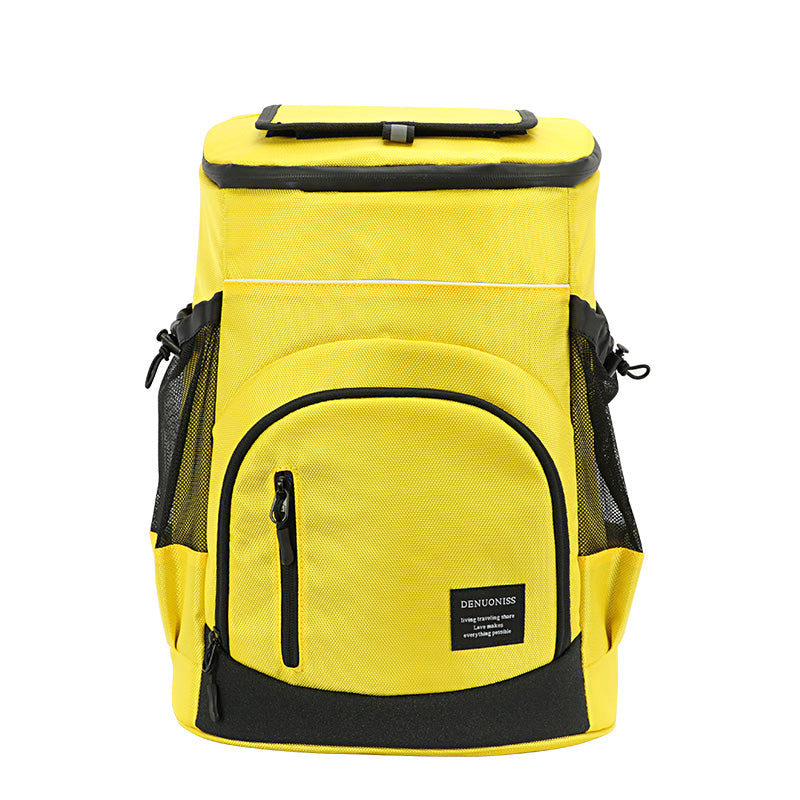33L Insulated Cooler Backpack, Holds 36 Cans yellow by HitMyNeed