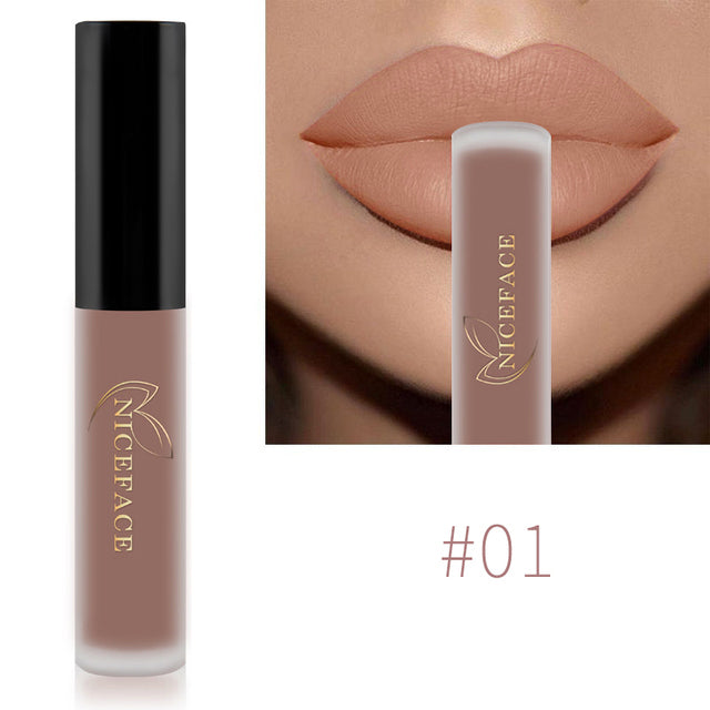 34-Color Nude Matte Waterproof Liquid Lipstick Set 1 by HitMyNeed