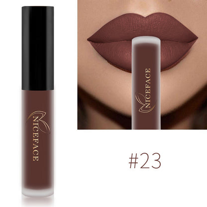 34-Color Nude Matte Waterproof Liquid Lipstick Set 23 by HitMyNeed