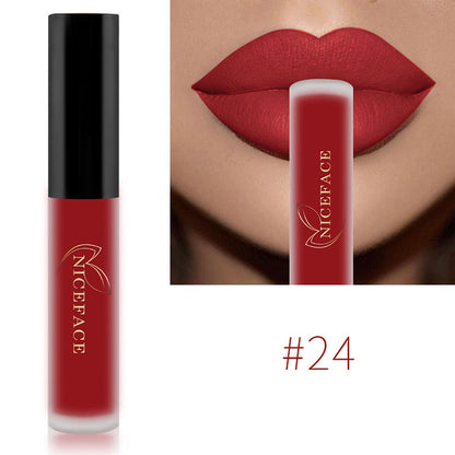 34-Color Nude Matte Waterproof Liquid Lipstick Set 24 by HitMyNeed