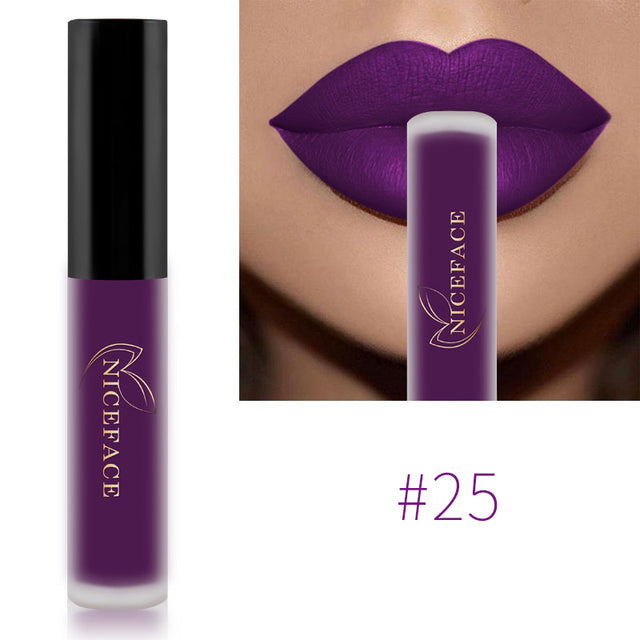 34-Color Nude Matte Waterproof Liquid Lipstick Set 25 by HitMyNeed