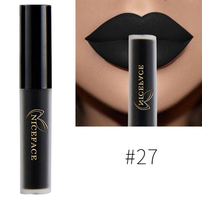 34-Color Nude Matte Waterproof Liquid Lipstick Set 27 by HitMyNeed