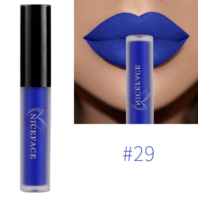 34-Color Nude Matte Waterproof Liquid Lipstick Set 29 by HitMyNeed