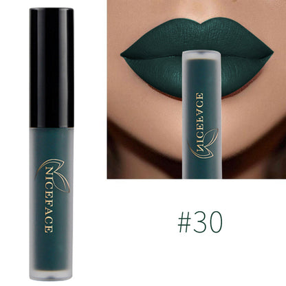 34-Color Nude Matte Waterproof Liquid Lipstick Set 30 by HitMyNeed