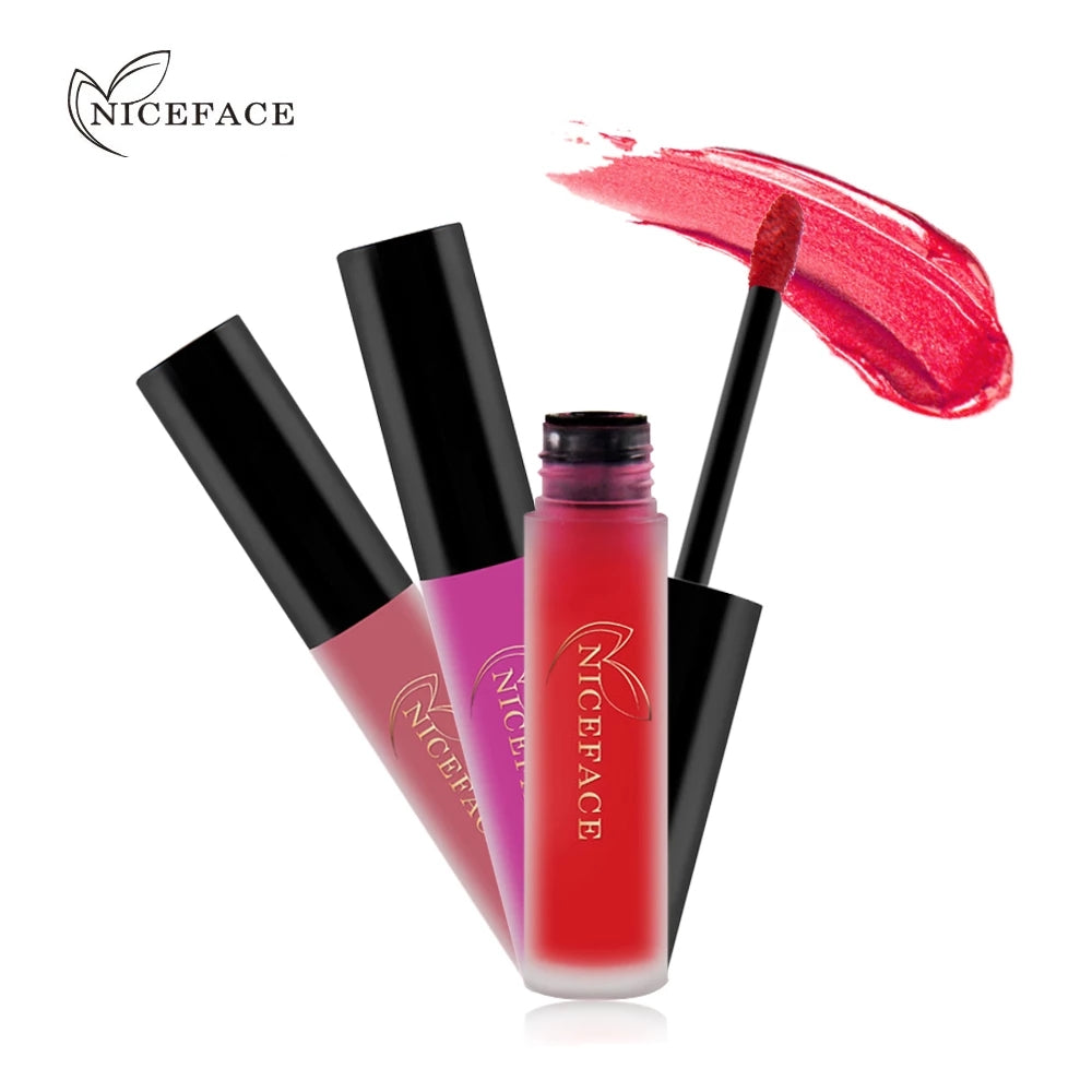 34-Color Nude Matte Waterproof Liquid Lipstick Set by HitMyNeed