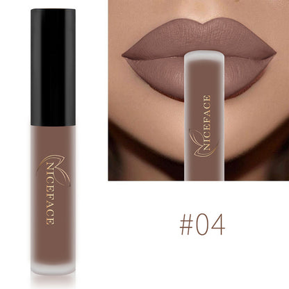 34-Color Nude Matte Waterproof Liquid Lipstick Set 4 by HitMyNeed