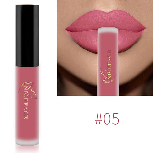 34-Color Nude Matte Waterproof Liquid Lipstick Set 5 by HitMyNeed
