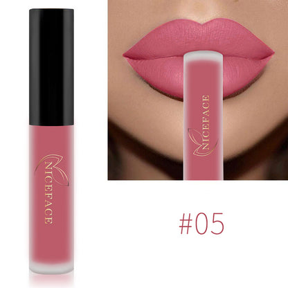 34-Color Nude Matte Waterproof Liquid Lipstick Set 5 by HitMyNeed