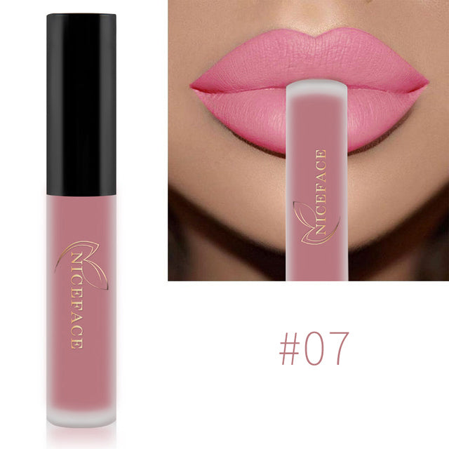 34-Color Nude Matte Waterproof Liquid Lipstick Set 7 by HitMyNeed