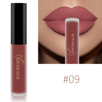 34-Color Nude Matte Waterproof Liquid Lipstick Set 9 by HitMyNeed