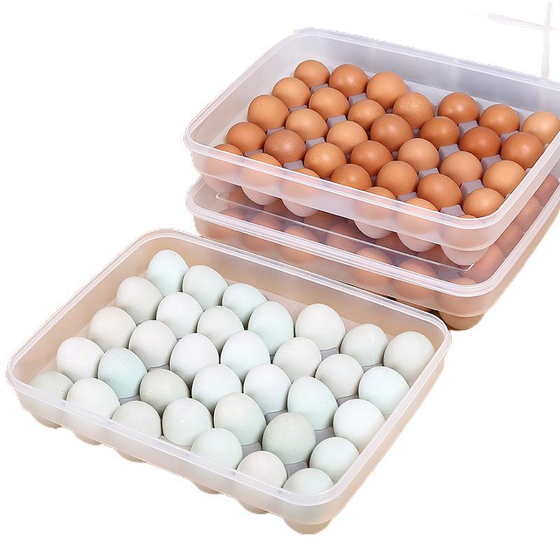 34-Grid Plastic Egg Storage Box for Fridge by HitMyNeed