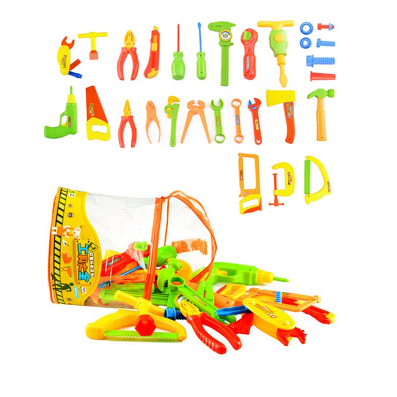 34-Piece Kids Toy Tool Set with Carry Bag by HitMyNeed