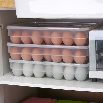 34 Slot Clear Plastic Reusable Egg Carton Organizer by HitMyNeed