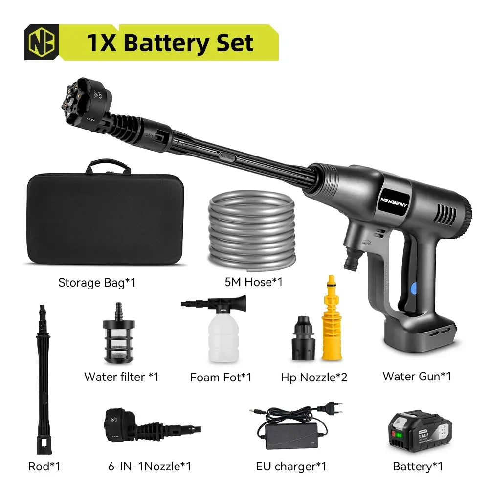 3500W 200Bar Powerful Cordless Brushless Pressure Washer by HitMyNeed