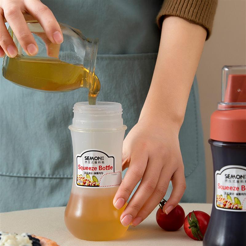 350ml Five-Hole Squeeze Sauce & Oil Dispenser Bottle by HitMyNeed