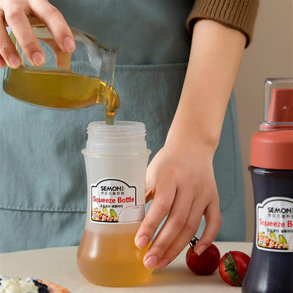 350ml Five-Hole Squeeze Sauce & Oil Dispenser Bottle by HitMyNeed