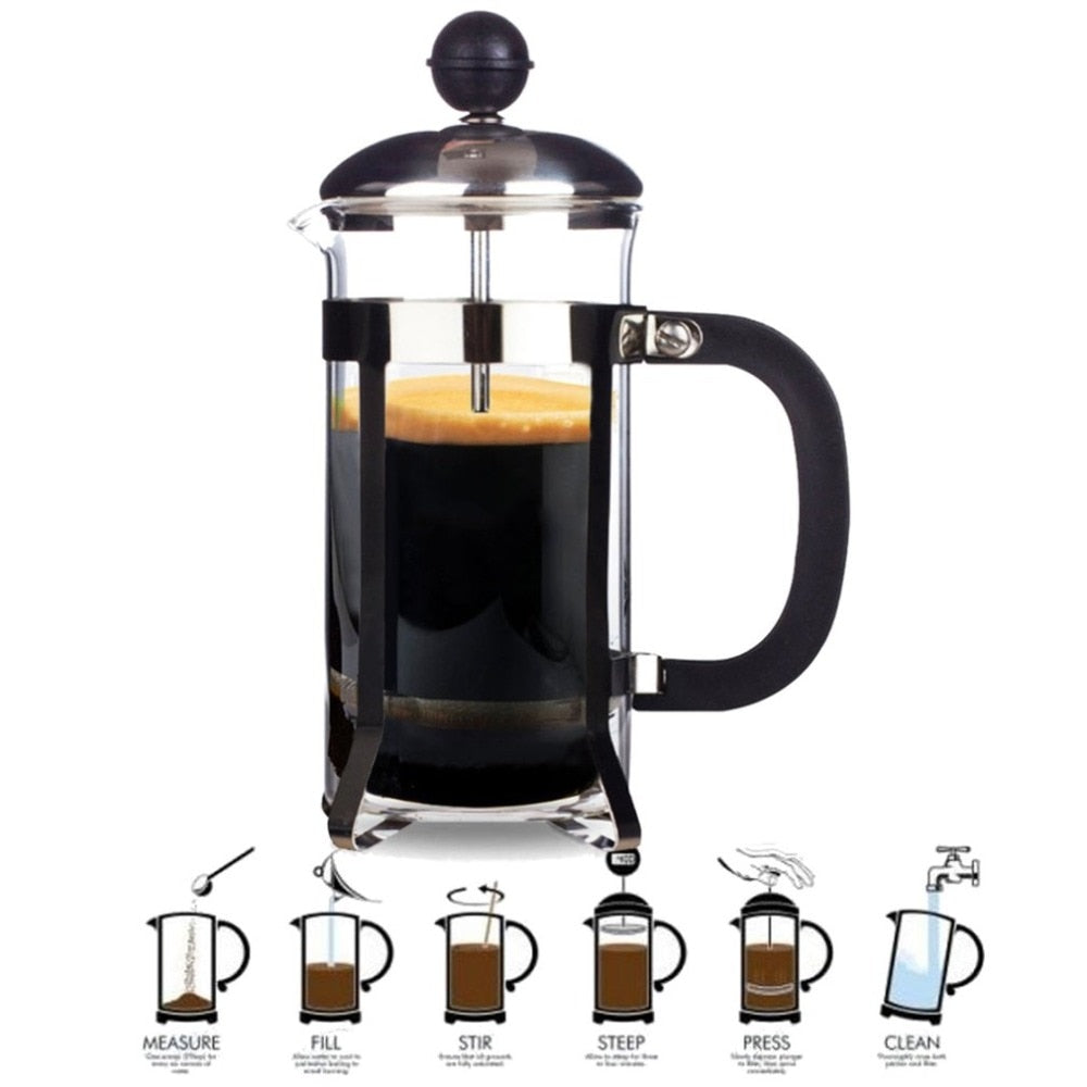 350ml Glass French Press Coffee Maker by HitMyNeed