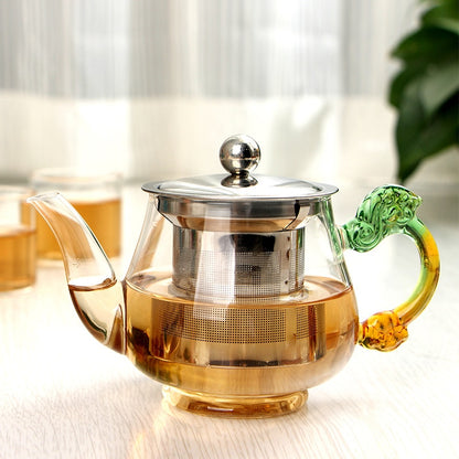 350ml Glass Teapot with Stainless Steel Infuser by HitMyNeed