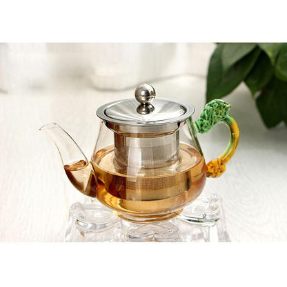 350ml Glass Teapot with Stainless Steel Infuser by HitMyNeed