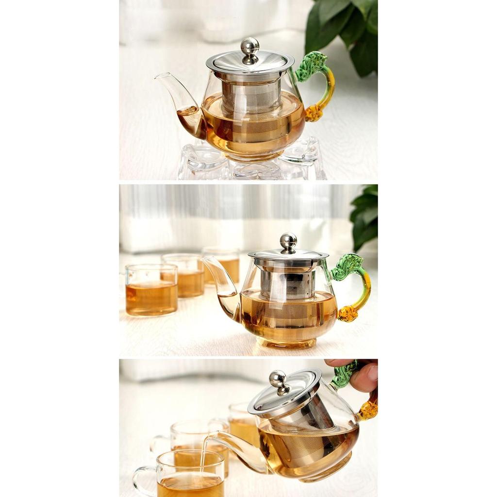 350ml Glass Teapot with Stainless Steel Infuser by HitMyNeed