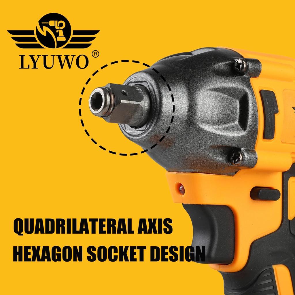 350Nm Brushless Electric Impact Wrench Kit by HitMyNeed