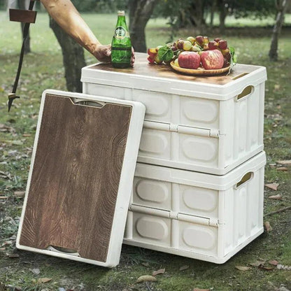 35L Folding Camping Storage Box for Car Trunk & Home by HitMyNeed