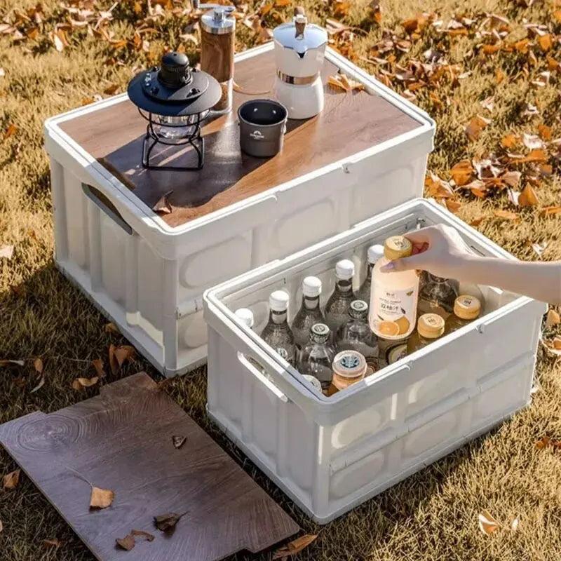 35L Folding Camping Storage Box for Car Trunk & Home by HitMyNeed