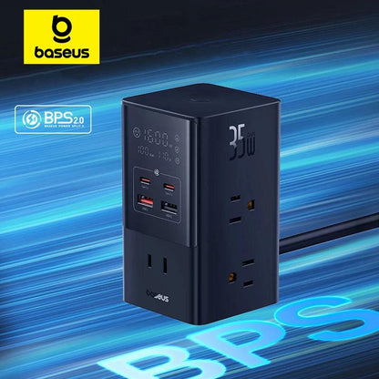 35W 7-in-1 Fast Charging Power Strip with Display 4000W by HitMyNeed
