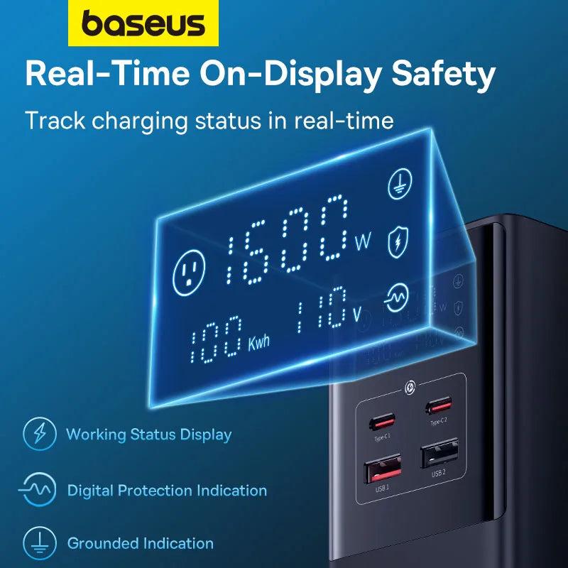 35W 7-in-1 Fast Charging Power Strip with Display 4000W by HitMyNeed