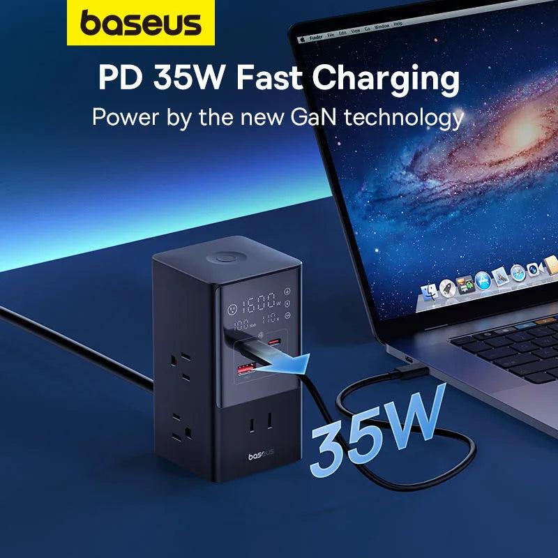 35W 7-in-1 Fast Charging Power Strip with Display 4000W by HitMyNeed