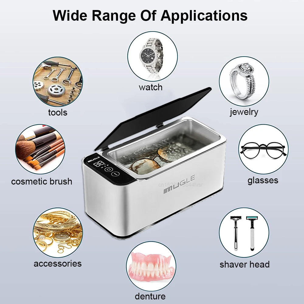 35W Ultrasonic Cleaner 500ml for Glasses & Jewelry by HitMyNeed