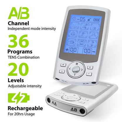 36‑Mode TENS & EMS Digital Muscle Stimulator by HitMyNeed