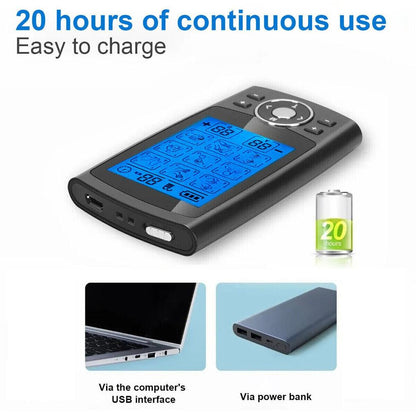 36‑Mode TENS & EMS Digital Muscle Stimulator by HitMyNeed