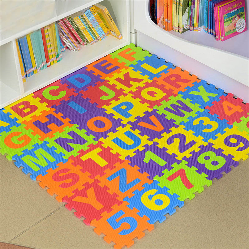 36-Piece EVA Foam Alphabet & Number Puzzle Mat by HitMyNeed