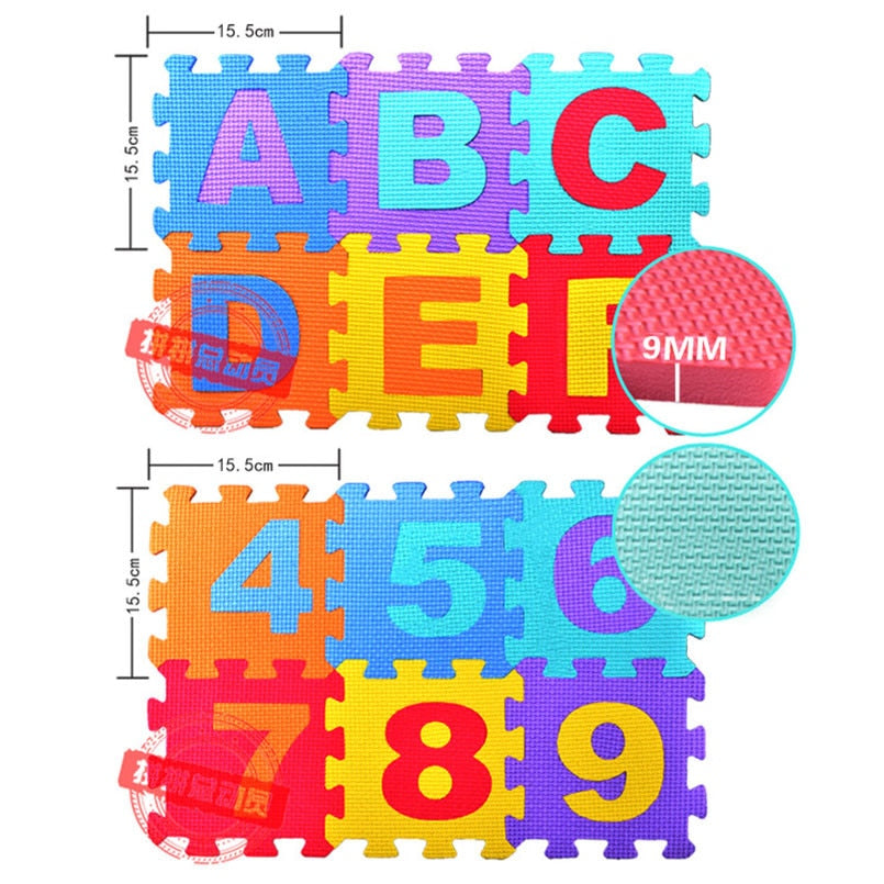 36-Piece EVA Foam Alphabet & Number Puzzle Mat by HitMyNeed