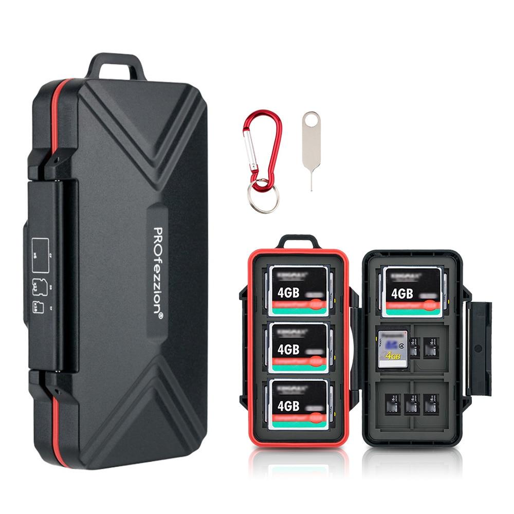 36-Slot Hard SD Card Storage Case with Carabiner by HitMyNeed
