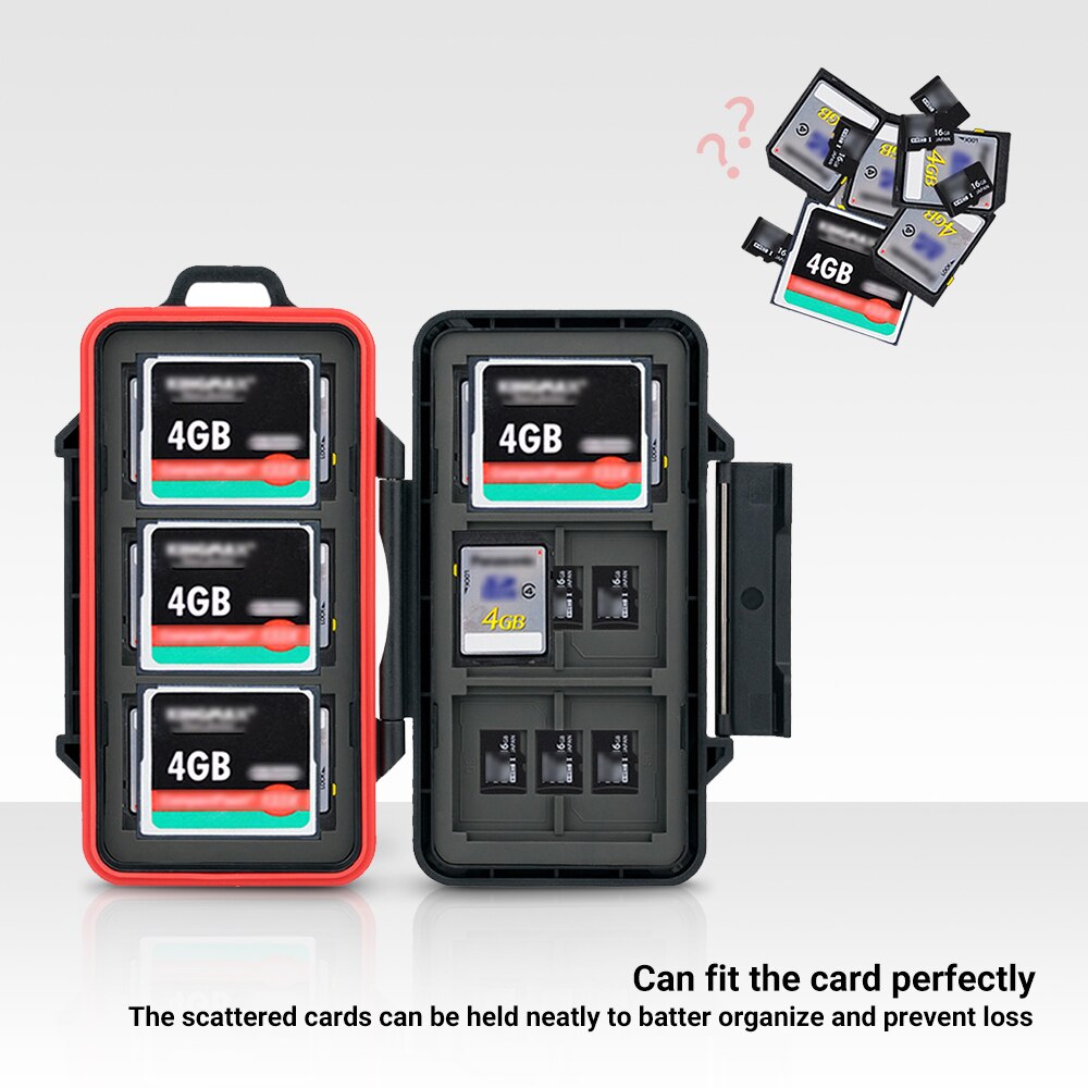 36-Slot Hard SD Card Storage Case with Carabiner by HitMyNeed