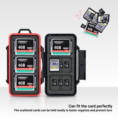 36-Slot Hard SD Card Storage Case with Carabiner by HitMyNeed