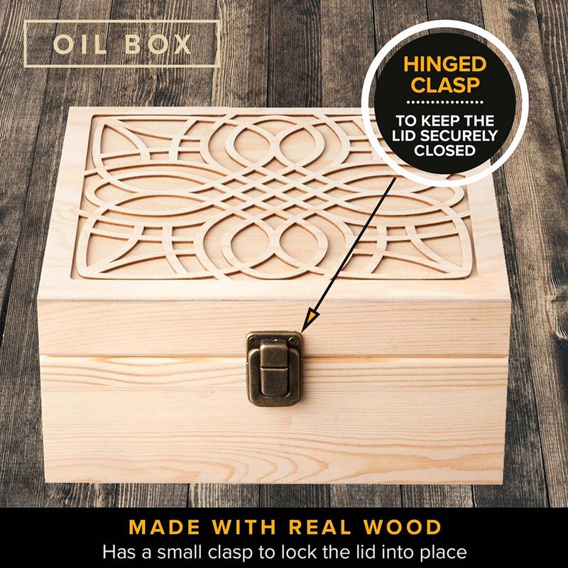 36 Slot Wooden Essential Oil Storage Box by HitMyNeed