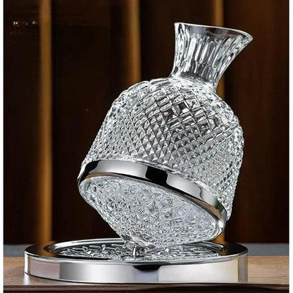 360 Rotating Crystal Wine Decanter 1500ml by HitMyNeed