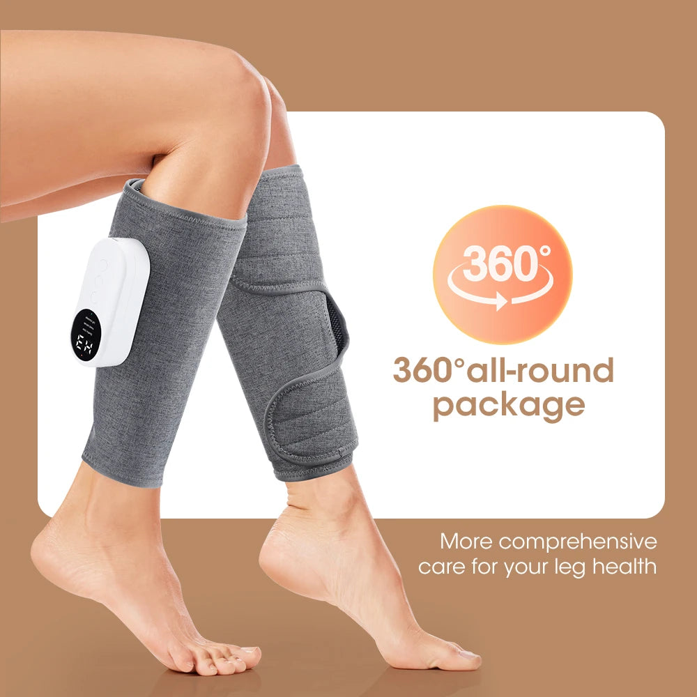 360° Air Pressure Calf & Leg Massager with Heat, 3 Modes by HitMyNeed