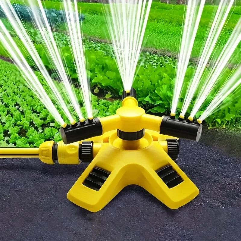 360° Automatic Rotating Trigeminal Garden Sprinkler by HitMyNeed