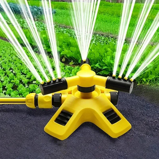 360° Automatic Rotating Trigeminal Garden Sprinkler by HitMyNeed