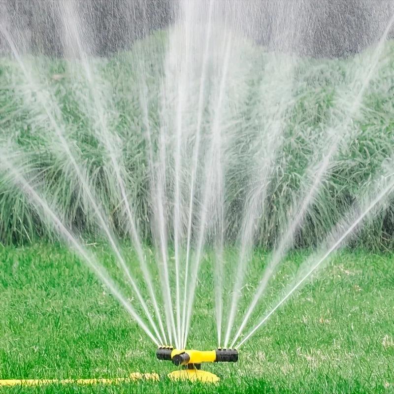 360° Automatic Rotating Trigeminal Garden Sprinkler by HitMyNeed