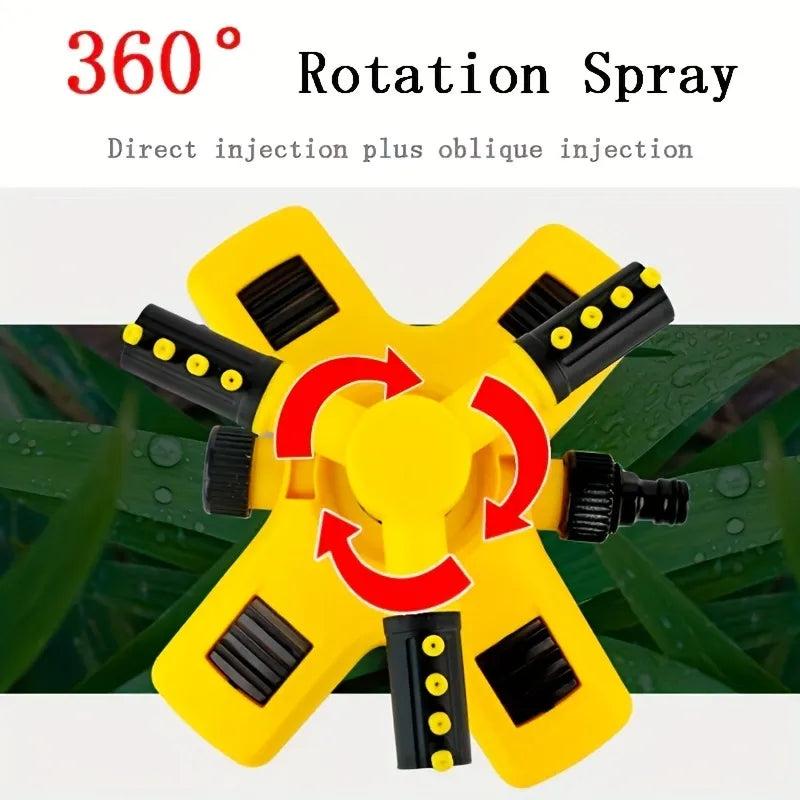 360° Automatic Rotating Trigeminal Garden Sprinkler by HitMyNeed